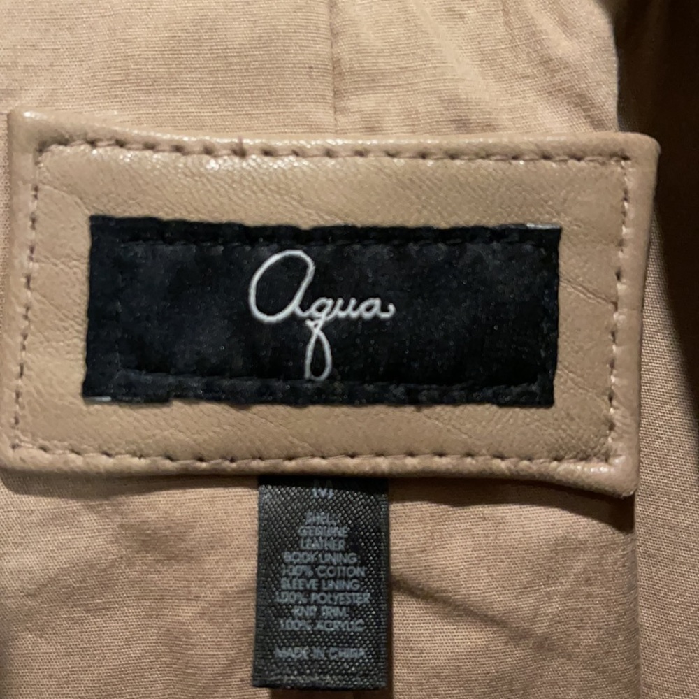 Aqua - Bloomingdales Brand - Leather Jacket - Med View 2